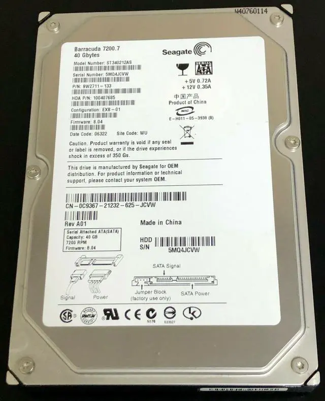 Main image of C9367 40GB 7200RPM SATA 3.5Inch Dell Hard Drive