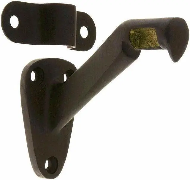 Alt view image 2 of 4 - Deltana HRB325U10B 3.31 in. Projection Hand Rail Brackets, Oil Rubbed Bronze - Solid