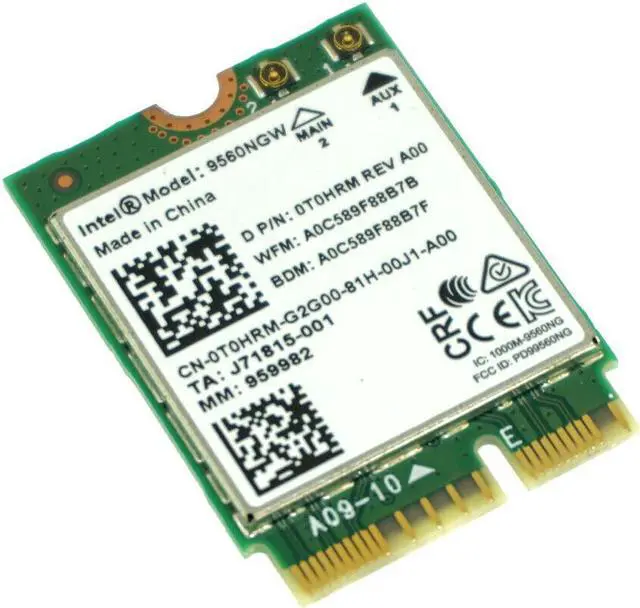 Main image of T0HRM 9560NGW DELL WIRELESS BLUETOOTH CARD G7 15 7588 P72F (CA75)