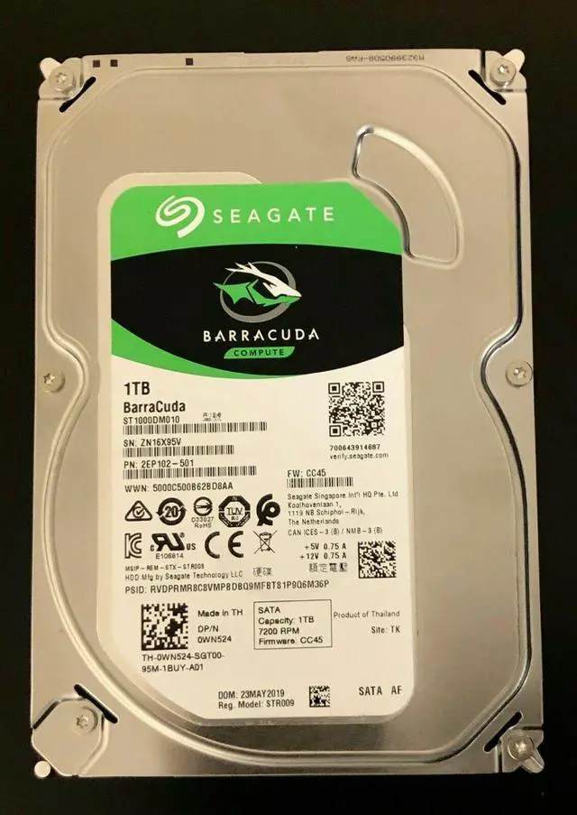 Main image of WN524 DELL SEAGATE 1TB 7.2K 6GBPS SATA 3.5 HARD DRIVE