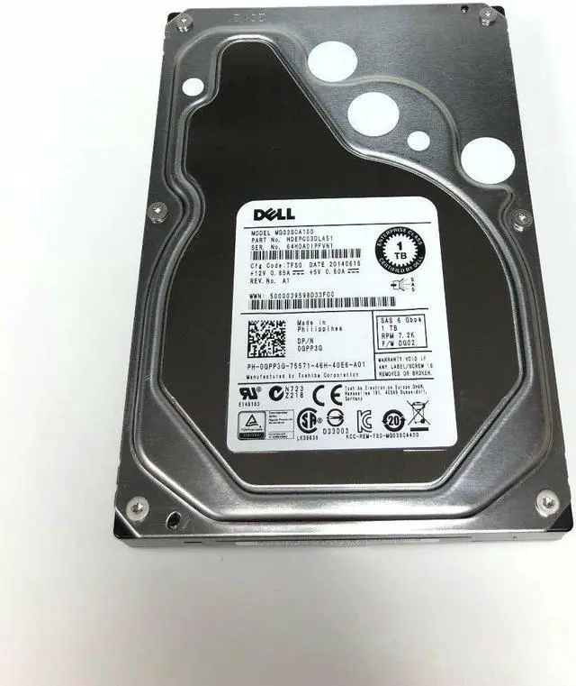 Alt view image 5 of 12 - DELL Gpp3G  1Tb 7200Rpm 64Mb Buffer Near Line Sas 6Gbits 3.5Inch Hard Disk Drive With Tray For Poweredge Server