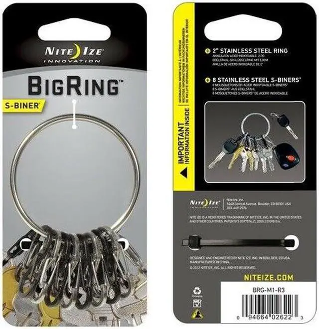 Alt view image 5 of 8 - NITE IZE BRG-M1-R3 Key Rack, Black, Large, Silver Texture