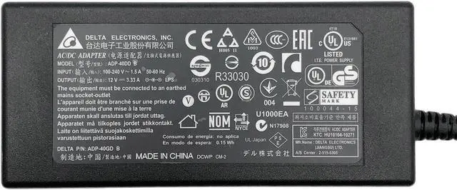 Alt view image 5 of 5 - Genuine Delta ADP-40DD B Power Supply Dell S2719HNX GXYHH LED Monitor W/Cord