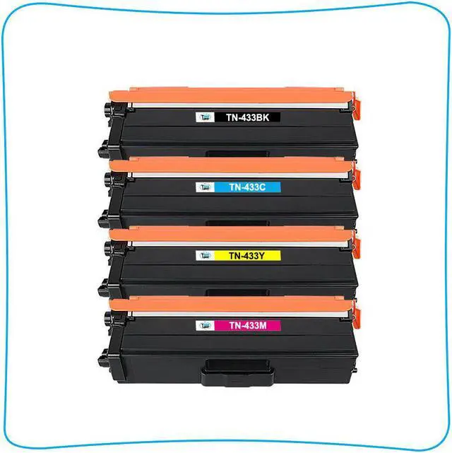 Alt view image 4 of 7 - 4PK Toner Compatible With Brother TN433 HL-L8360CDW HL-L8260CDW MFC-L8610CDW - OEM