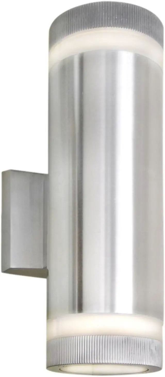 Alt view image 2 of 7 - Maxim 86112AL 12 x 4.25 in. Lightray LED 2-Light Wall Sconce, Brushed Aluminum