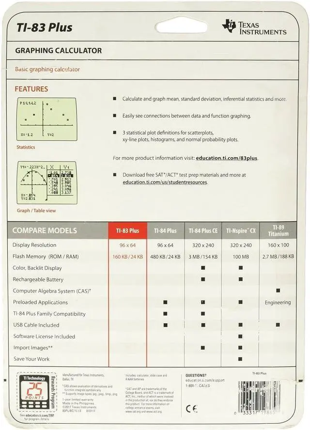 Alt view image 3 of 5 - Texas Instruments TI-83 Plus Graphing Calculator