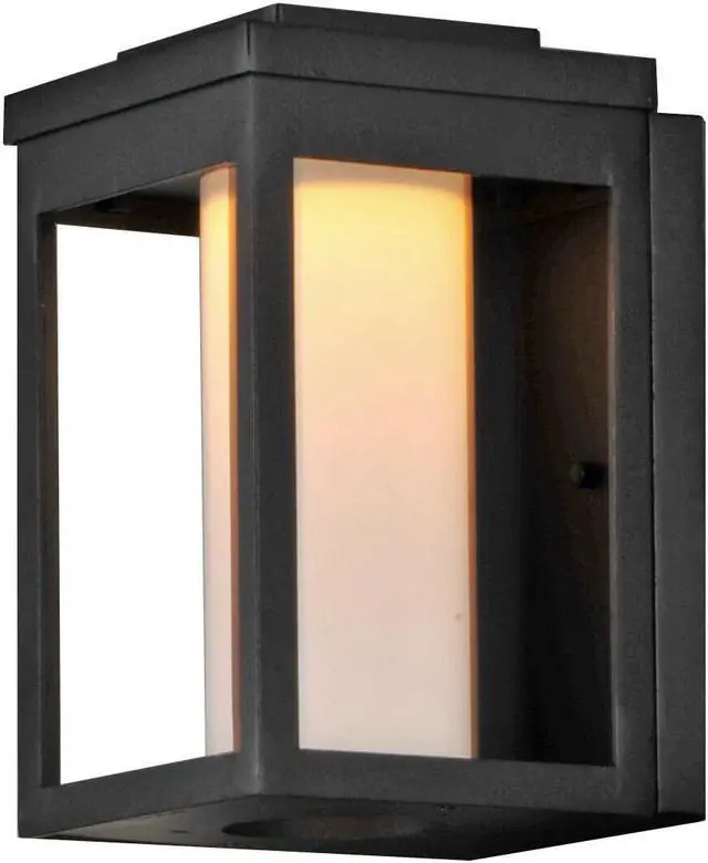 Alt view image 4 of 8 - Maxim 55902SWBK Salon LED 1-Light Outdoor Wall, Black