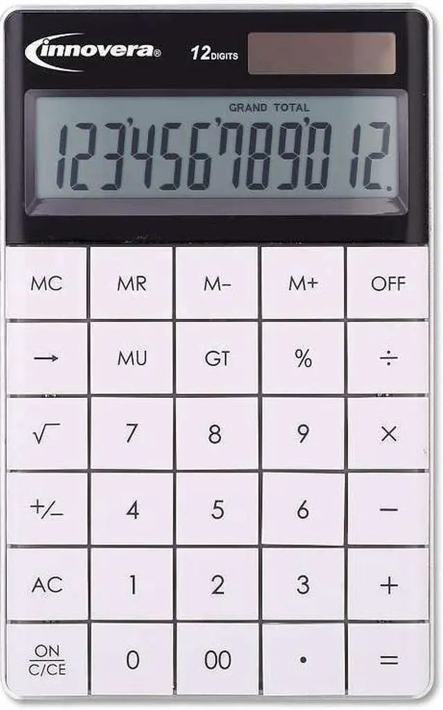 Alt view image 3 of 3 - Innovera IVR15973 Large Button Calculator, 12-Digit, LCD