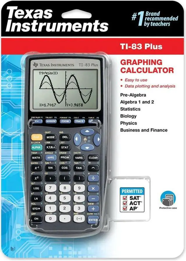 Alt view image 5 of 5 - Texas Instruments TI-83 Plus Graphing Calculator