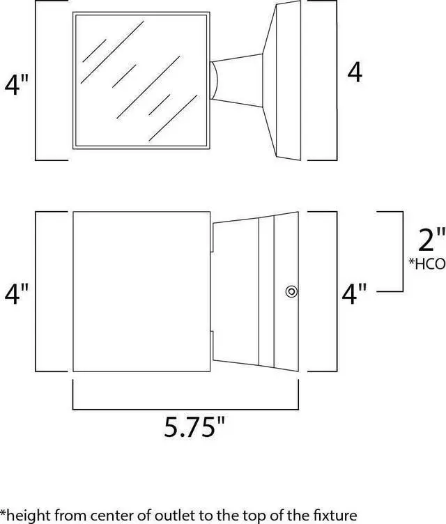 Alt view image 3 of 6 - Maxim 86107ABZ 4 x 4 in. Lightray LED 2-Light Wall Sconce, Architectural Bronze
