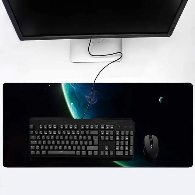 Alt view image 6 of 6 - Gaming Mouse Pad(31.5" X 11.8"), Stitched Edges Mousepad, Long Non-Slip Rubber Base For R/Offices, Pattern 10