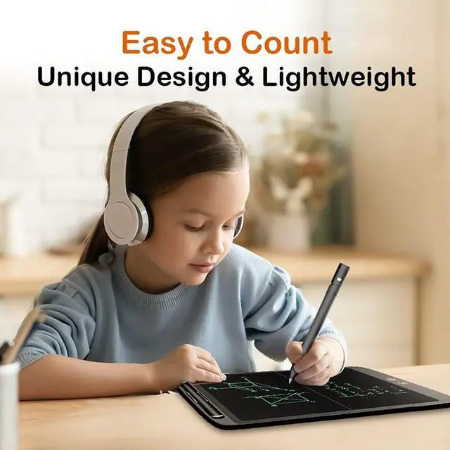 Alt view image 5 of 7 - Lcd Writing Tablet,Yushang12Inchthe Newest Partition Erase Lcd Drawing Board,Portable Electronic Writing Doard, Lcd Tablet Writing,For Age3+Years, Tutoring Children To Study,Writing,Notes