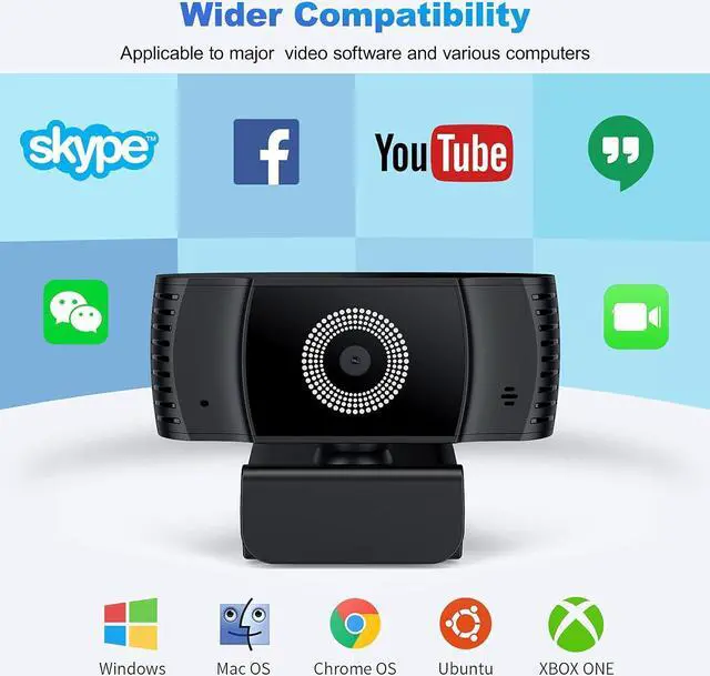 Alt view image 6 of 7 - Webcam with Microphone, Wansview Autofocus HD 1080P USB PC Web Camera with Privacy Cover for Laptop Computer Desktop, for Live Streaming, Zoom, Video Call, Online Meeting, Gaming