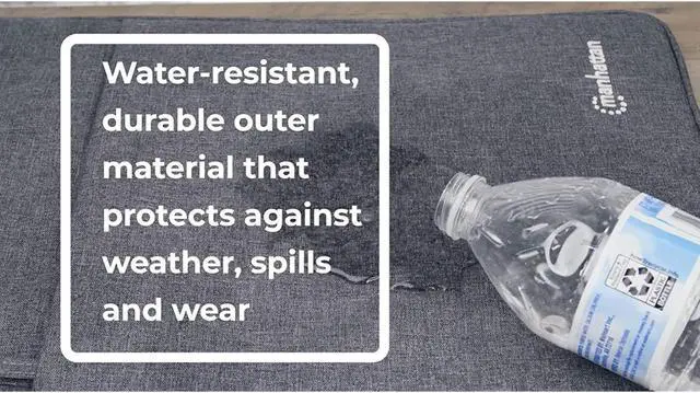 Alt view image 6 of 7 - Manhattan 15.6 Inch Laptop Sleeve Carrying Case With Handle– With Water Resistant Material, 2 Zipper Pockets – For Laptop, Notebook, Computer, Tablet And Other Devices Up To 15.6” – Gray, 439817