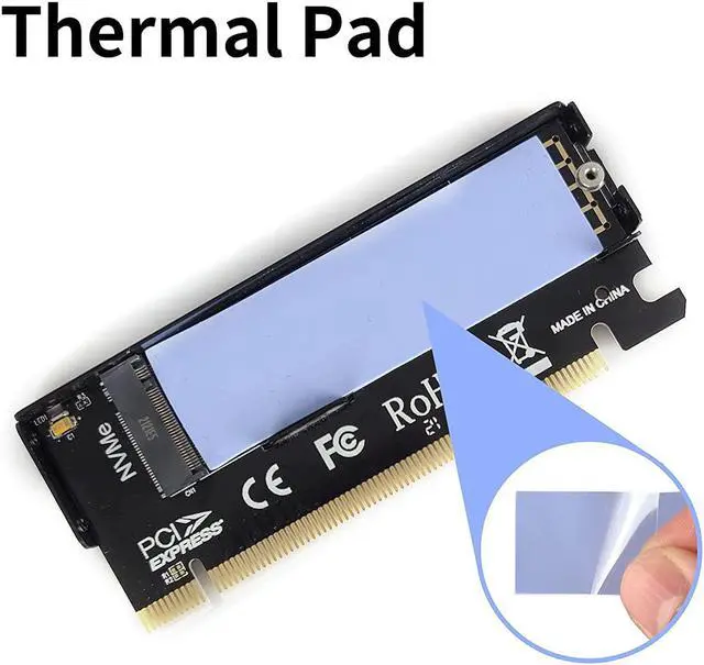 Alt view image 6 of 7 - Nvme Pcie 4.0 Adapter,M.2 Nvme(M-Key) Ssd To Pci Express Adapter Expansion Card With Aluminum Heat Sink,Support M.2 Nvme Ssd 2230,2242,2260,2280,Only Support Pcie 4.0 X16 Slot,Sk01