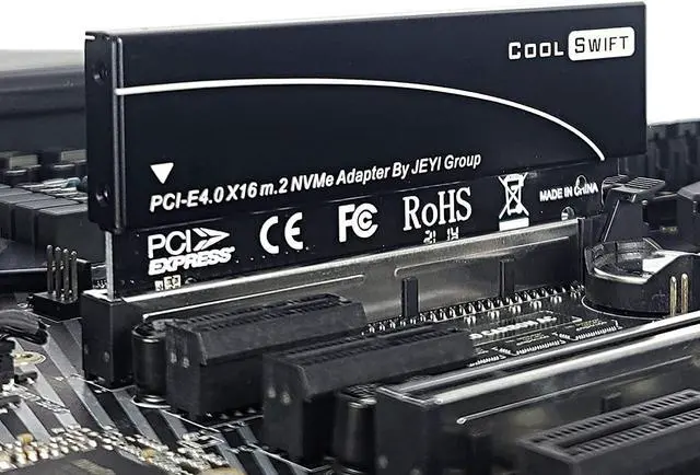 Alt view image 7 of 7 - Nvme Pcie 4.0 Adapter,M.2 Nvme(M-Key) Ssd To Pci Express Adapter Expansion Card With Aluminum Heat Sink,Support M.2 Nvme Ssd 2230,2242,2260,2280,Only Support Pcie 4.0 X16 Slot,Sk01