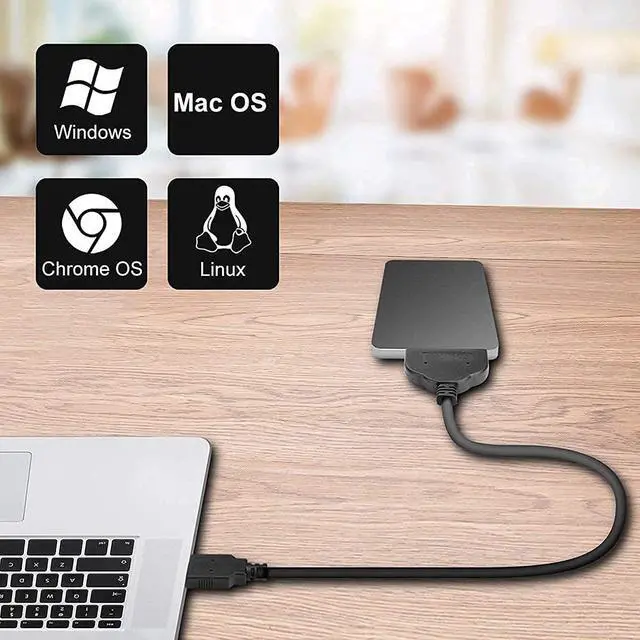 Alt view image 2 of 14 - Benfei Sata To Usb Cable, Benfei Usb 3.0 To Sata Iii Hard Driver Adapter Compatible For 2.5 Inch Hdd And Ssd