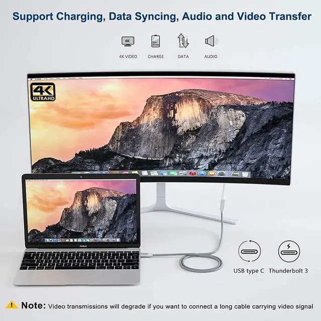 Alt view image 3 of 7 - Usb Type C Extension Cable 6.6Ft 2-Pack,Usb-C 3.1 Gen2 10Gbps Female To Usbc Male Extended Adapter,Thunderbolt 3 Compatible Extender Cord For Nintendo Switch,Macbook Pro, Go,Oculus Quest Link