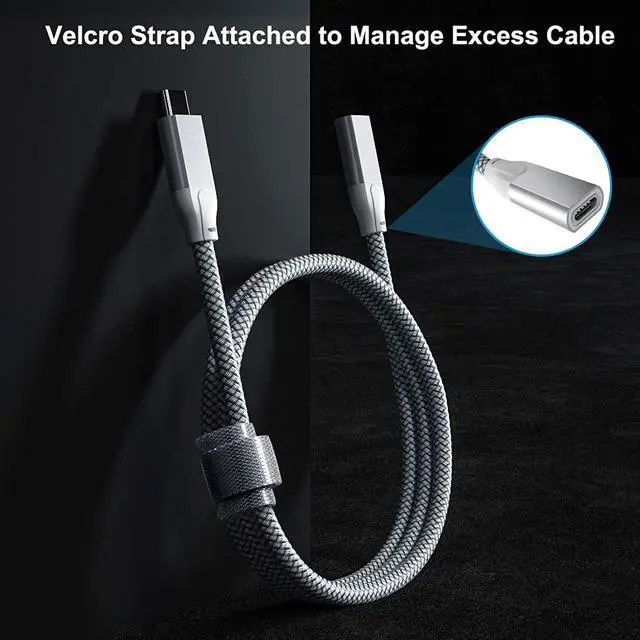 Alt view image 5 of 7 - Usb Type C Extension Cable 6.6Ft 2-Pack,Usb-C 3.1 Gen2 10Gbps Female To Usbc Male Extended Adapter,Thunderbolt 3 Compatible Extender Cord For Nintendo Switch,Macbook Pro, Go,Oculus Quest Link