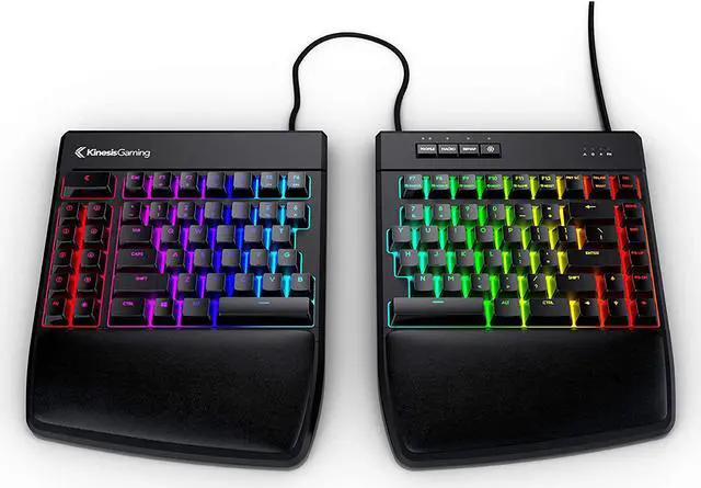 Alt view image 14 of 20 - KINESIS Gaming Freestyle Edge RGB Split Mechanical Keyboard (MX Brown)