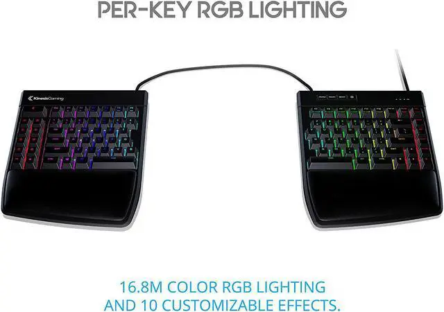 Alt view image 17 of 20 - KINESIS Gaming Freestyle Edge RGB Split Mechanical Keyboard (MX Brown)