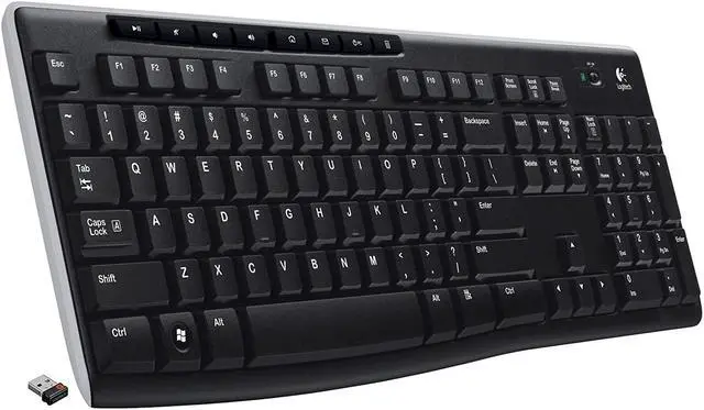Alt view image 12 of 20 - Logitech K270 Wireless Keyboard K270 Black Logitech Unifying protocol (2.4 GHz) Wireless range: >33 ft (10m) wireless range Ergonomic Keyboard