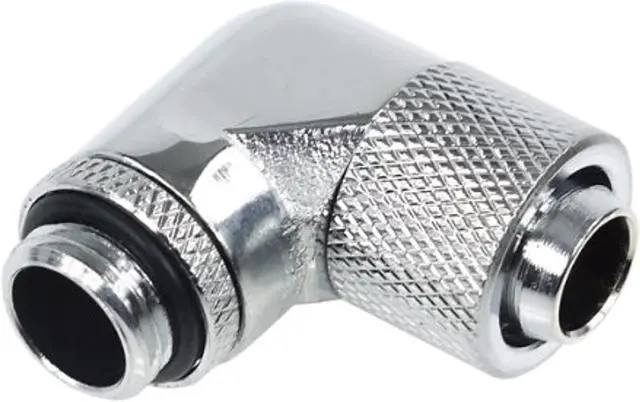 Alt view image 7 of 11 - Alphacool G1/4  3/8"ID x 1/2"OD 90Â° Revolvable Compression Fitting - Chrome (17074)