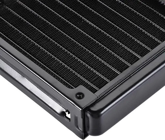 Alt view image 5 of 6 - Uxcell Water Cooling Radiator For Computer Cpu Threaded Type 155Mm X 120Mm X 32Mm With 10 Aluminum Tube