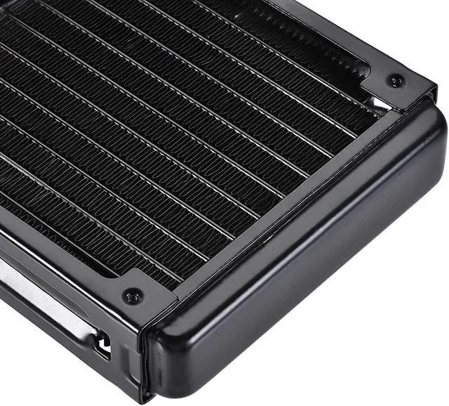 Alt view image 5 of 6 - Uxcell Water Cooling Radiator For Pc Cpu 155Mm X 120Mm X 32Mm With 10 Aluminum Tubes