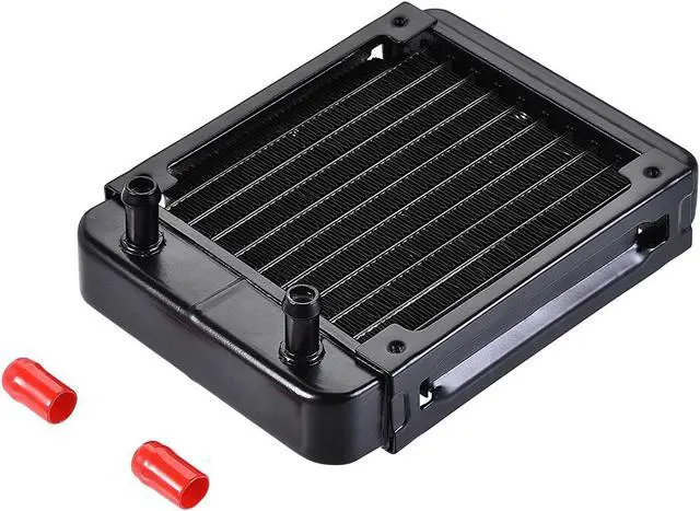Alt view image 4 of 6 - Uxcell Water Cooling Radiator For Pc Cpu 155Mm X 120Mm X 32Mm With 10 Aluminum Tubes