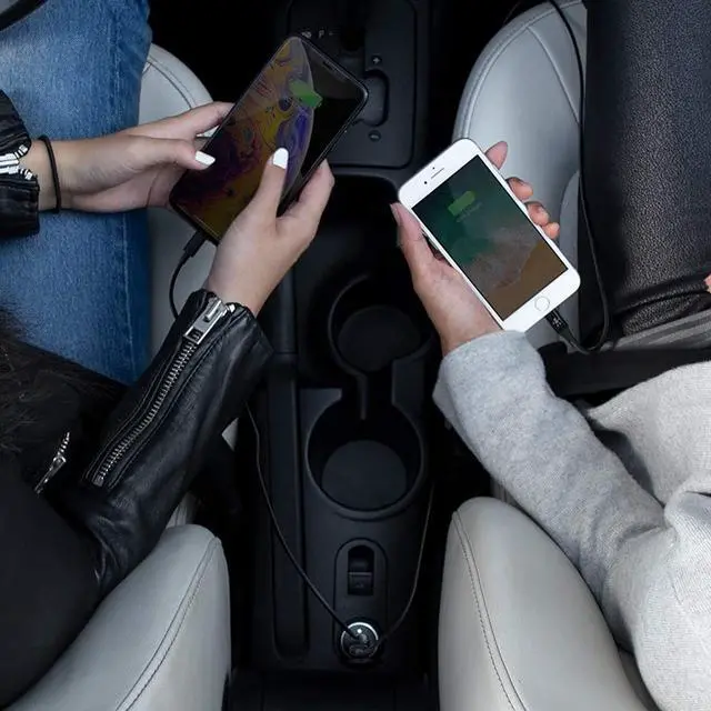 Alt view image 8 of 11 - DUAL USB-A CAR CHARGER 12W X2 BLK