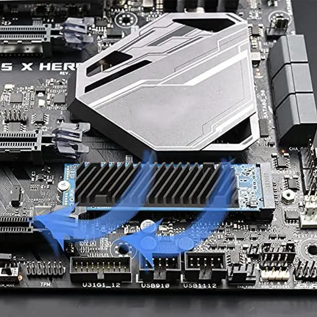 Alt view image 4 of 7 - M.2 Pci-E Nvme 2280 Ssd Heatsink Pure Copper Heat Sink,High Performance Ssd Radiator With Thermal Pad For Ps5/Laptop/Pc 2280 Ngff Solid State Disk Cooler(70X20X2Mm)