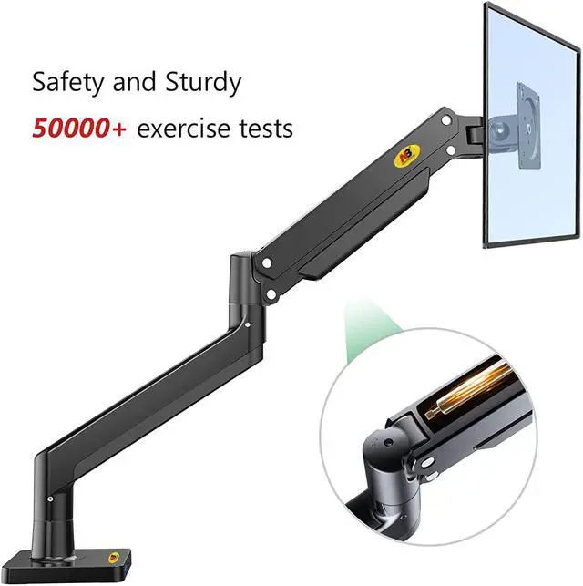 Alt view image 4 of 7 - Monitor Arm Full Motion Swivel Monitor Mount With Gas Spring For 22''-40'' Monitors With Load Capacity From 4.4 To 30Lbs Height Adjustable Monitor Stand G40-B