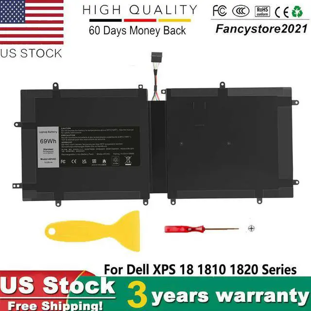 Main image of 4Dv4C Battery For Dell Xps 18 1810 1820 Series Tablet 063Fk6 63Fk6 D10H3 69Wh