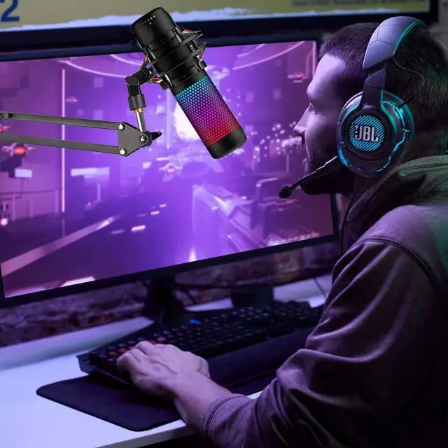 Alt view image 7 of 7 - Quadcast Boom Arm - Adjustable Heavy Duty Suspension Mic Stand With Upgraded Desk Clamp Compatible With Hyperx Quadcast S Rgb Usb Condenser Mic And Hyperx Solocast Usb Condenser Gaming Microphone