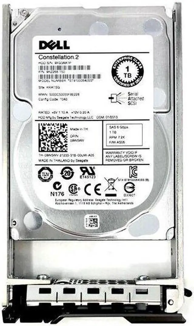 Alt view image 3 of 8 - Dell VXTPX 1TB NL SAS 2.5" 7200RPM 6GBPS hard drive