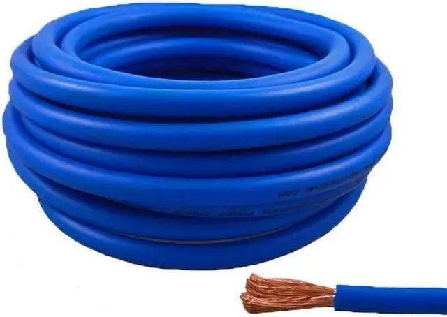 Main image of 4 Gauge 25 Feet High Performance Flexible Amp Power/Ground Cable 4 AWG Wire Blue