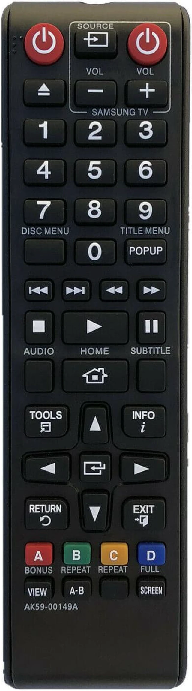 Main image of New Replacement Remote AK59-00149A AK59-00145A for Samsung Blu-Ray DVD Player