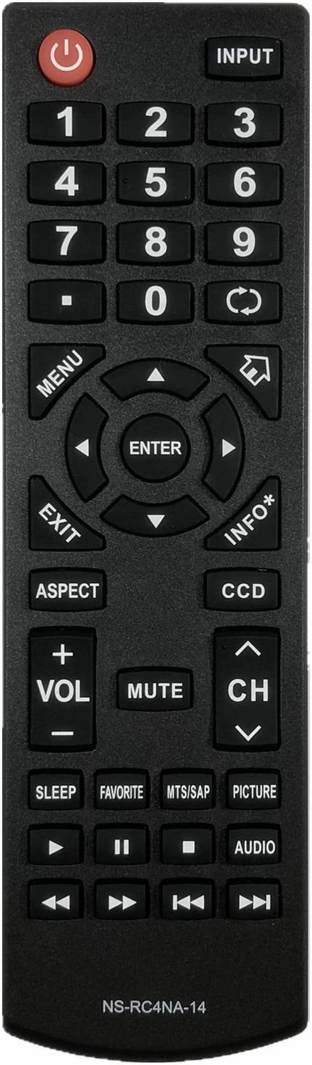Main image of New TV Remote Control NS-RC4NA-14 for Most 2013/14 Insignia LCD LED TV