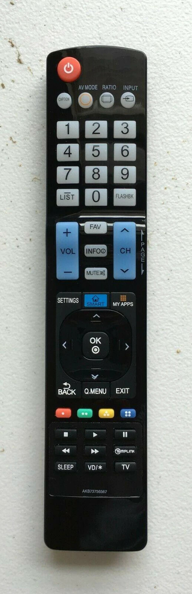 Main image of New USBRMT TV Remote Control AKB73756567 For LG LCD LED HDTV Smart TV