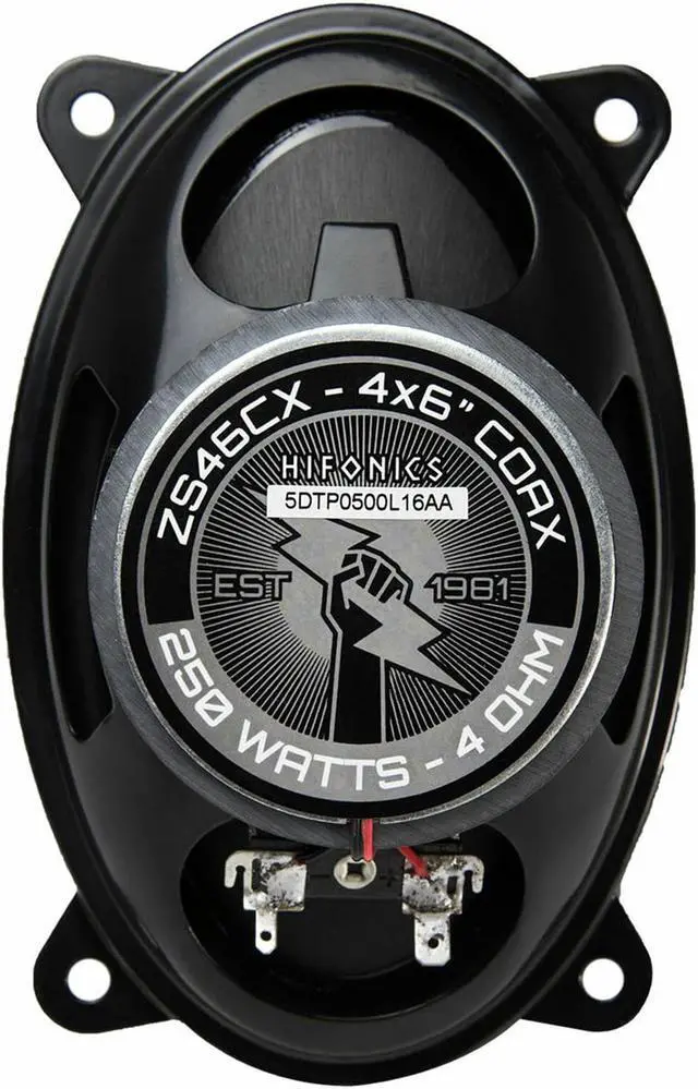 Alt view image 11 of 17 - Hifonics Zeus 4 x 6" Coaxial Speaker?? 250 Watts MAXX