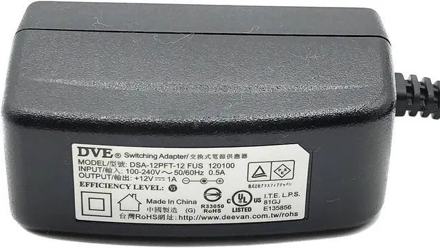 Alt view image 2 of 5 - NEW Genuine 12W DVE AC DC Switching Adapter 12V 1A Model DSA-12PFA-09 FUS OEM