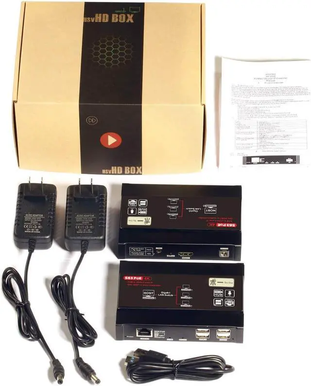 Alt view image 7 of 7 - 4K Hdmi Kvm Usb Extender,Kvm Over Ip Support Gigabit Poe Network Switch Up To 383Ft Cat6 To Hdmi Receiver,4K@30Hz Usb 2.0 Low Lantency For Edid Jpeg2000 Extender( Transmitter And Receiver)(Grey)