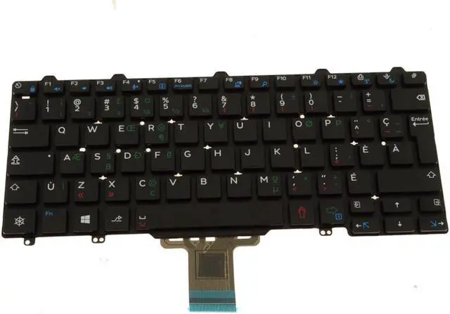 Alt view image 7 of 9 - French Canadian PQ Dell OEM Latitude E7250 E5250 3150 Laptop Keyboard WRCJ9
