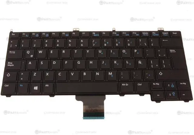 Alt view image 4 of 6 - New SPANISH Dell OEM Latitude E7240 Laptop Keyboard Non-Backlit FJF0G
