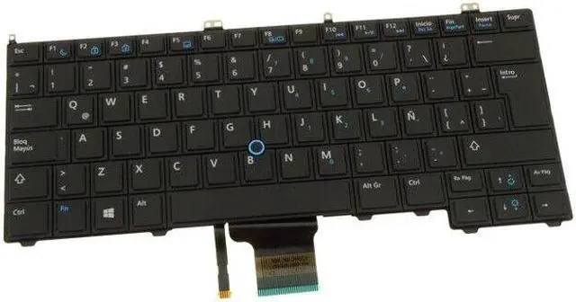 Alt view image 7 of 9 - New Spanish Dell OEM Latitude E7440 Laptop Keyboard Non-Backlit NX01T