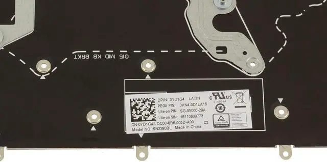 Alt view image 9 of 9 - SPANISH OEM Alienware m17 Backlit Laptop Keyboard Laptop Keyboard NY1M9
