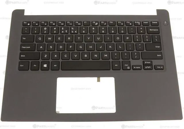 Alt view image 13 of 18 - US INTL Dell OEM Inspiron 7460 Palmrest US Intl Laptop Keyboard HW9PHXD4CT