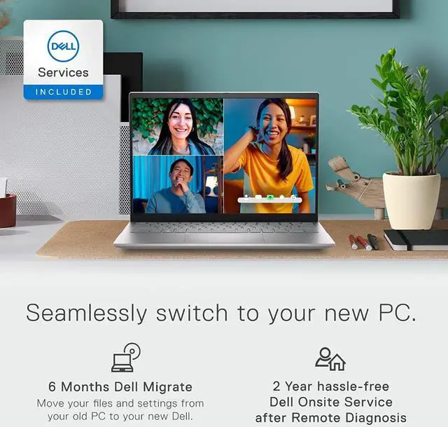 Alt view image 6 of 7 - Dell Inspiron 14 5420 Notebook - 14.0-inch 16:10 2.2K (2240x1400) Non-Touch Display, Intel Core i5-1235U, 8GB DDR4 RAM, 512GB SSD, Intel UHD Graphics, Intel Wi-Fi 6E, Windows 11 Home - Platinum Silver