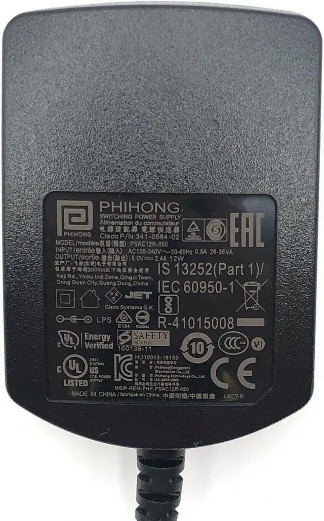 Alt view image 2 of 5 - NEW Genuine Phihong PSAC12R-050 AC Adapter 5V 2.5A Power Supply 341-0584-02 OEM
